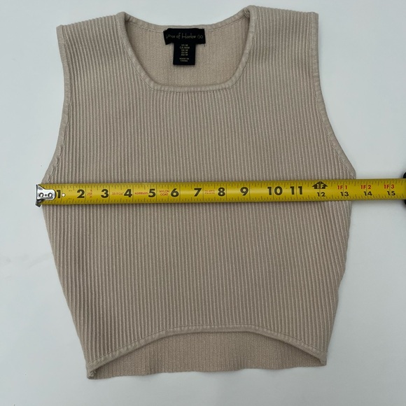 House of Harlow 1960 tan colored Crop Ribbed Knit Top size medium - Picture 6 of 7